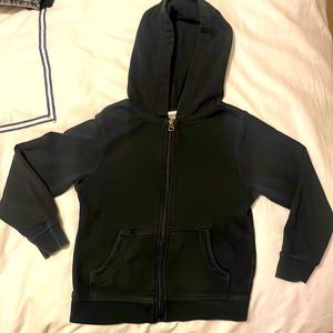 Black zip hoodie, Hanna Andersson size 120 cm US 6-7